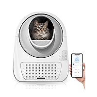 CATLINK Self Cleaning Automatic Litter Box for Cats - Hands-Free Cleanup with App Control, Double Odor Removal - Extra Large Size for 3.3~22lbs Cats - Smart Robot Cat Litter Box (Upgrade)