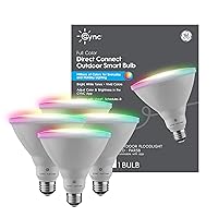 CYNC Smart LED Light Bulbs, Color Changing Lights, Bluetooth and Wi-Fi Lights,Compatible with Alexa and Google Home, PAR38 Outdoor Floodlight Bulbs (4 Pack)