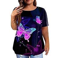 Maternity T Shirts Plus Size Tops for Women Summer Casual Short Sleeve Oversized T Shirts Crewneck Basic Tees