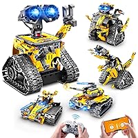 HOGOKIDS Robot Building Toys for Kids - 5 in 1 Remote & APP Controlled Building Set | RC Wall Robot/Engineer Robot/Mech Dinosaur STEM Toys for Boys Girls Age 6 7 8 9 10 11 12+ Year Old (520 Pcs)