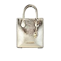 Michael Kors Mercer Extra-Small Patent Crossbody Bag Handbag (Pale Gold)