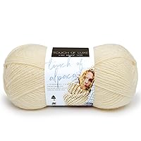 Lion Brand Yarn (1 Skein) Touch of Alpaca Yarn, Cream
