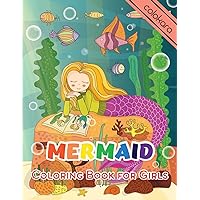 Mermaid Coloring Book For Girls: A Vibrant Journey 25 Adorably Unique Coloring Pages with Positive Quotes for Kids (Mermaid Coloring Book for Kids)