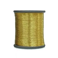 Embroiderymaterial Zari Metallic Thread for Embroidery, Sewing and Jewelry Making, 0.1MM, Pack of 2 Roll (Gold)