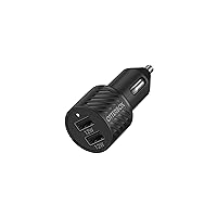 OtterBox Premium Dual USB-A Ports Car Charger - 24W - Black