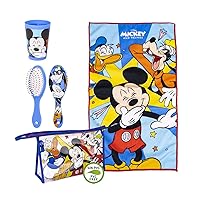 Mickey Mouse Toiletry Bag - Zip Closure - 23 x 15 x 8 cm - Includes Accessories - Waterproof Design - Ideal for Travel - Original Product Designed in Spain, Transparent, std, Beauty Case