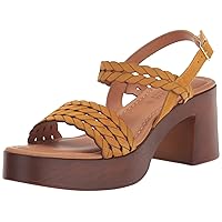 Bella Vita Made in Italy Women's Jud-Italy Heeled Sandal, Mustard Suede Leather, 11 Wide