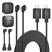 2Pack 25ft/7.5m Power Adapter for Blink Outdoor 4 (4th Gen)&(3rd Gen)&Blink XT2/XT, Weatherproof Flat Extension Cable with Extra Type C to Micro USB Adapter Continuously Charging Blink Outdoor Camera
