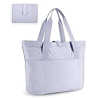BAGSMART Tote Bag for Women, Foldable Tote Bag With Zipper Large Shoulder Bag Top Handle Handbag for Travel, Work