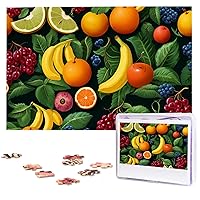 Ripe Fruits Puzzle Personalized Wooden Puzzle 1000 Pieces Custom Jigsaw Puzzles Picture Puzzles Wedding Puzzle for Adults Birthdays Mother's Day