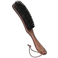 BFWood Clothes Brush - Boar Bristle Lint Brush for Suits, Cashmere, Wool, Velvet, Suede and Pet Hair - Large Black Walnut Wood Handle