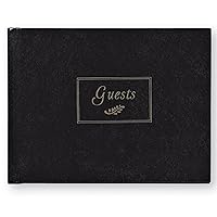 C.R. Gibson Black and Silver Foiled Guest Book for All Occasions, 7.625'' W x 5.75'' H