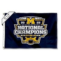 Michigan Team University Wolverines Football 2023 CFP National Champions Boat and Golf Cart Flag