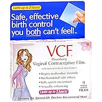 VCF Vaginal Contraceptive Film 18 ct - Birth Control Kills Sperm on Contact (18)