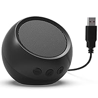 [Single] USB Computer Speakers for Desktop, PC, Laptop, Small Plug-N-Play Speakers with Crystal-Clear Sound, Loud Volume, Rich Bass, Direct Volume Control
