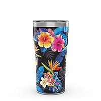 Tervis Tropical Collection Floral Triple Walled Insulated Tumbler Travel Cup Keeps Drinks Cold & Hot, 20oz Legacy, Stainless Steel