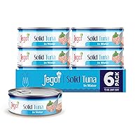 Jego Solid Tuna in Water | Wild Natural Catch Tuna | Keto | Low Carb | Gluten Free | Soy Free | Canned | Ready to eat | Pack of 6 | 5oz can