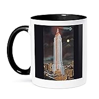 3dRose Empire State Building by Moonlight New York City - Mugs (mug_170840_9)