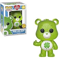 Funko Pop! Animation: Care Bears - Good Luck Bear Glitter Chase Vinyl Figure (Includes Compatible Pop Box Protector Case)