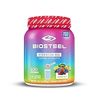 BioSteel Zero Sugar Hydration Mix, Great Tasting Hydration with 5 Essential Electrolytes, Rainbow Twist Flavor, 100 Servings per Tub