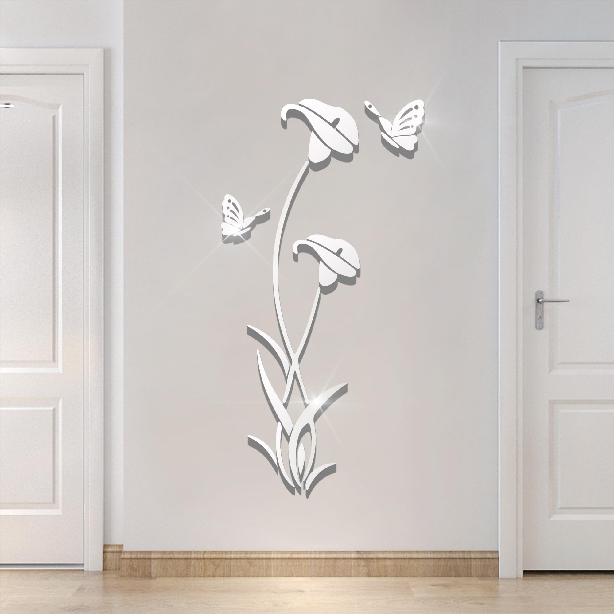 Mua 3D Mirror Flower Wall Sticker for Living Room Bedroom Sofa ...