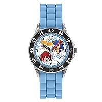 Sonic Boy's Analog Quartz Watch with Silicone Strap SNC9038, Blue Printed, Bracelet