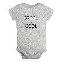 Drool is Cool Funny Rompers, Newborn Baby Bodysuits, Infant Cute Jumpsuits, 0-24 Months Babies One-Piece Outfits