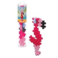 PLUS PLUS Big - Instructed Tube - 15 Piece Flamingo - Construction Building Stem/Steam Toy, Interlocking Large Puzzle Blocks for Toddlers and Preschool