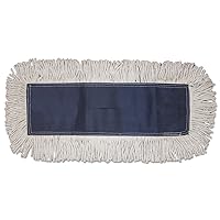 Boardwalk 1660CT Disposable Dust Mop Head 60w x 5d, Cotton, Cut-End, 12/CT
