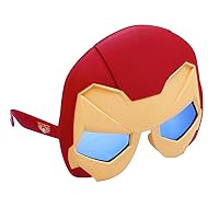 Sun-Staches Avengers Sunglasses | Hulk, Iron Man, Thor, or Captain America Costume Accessory | UV 400 | One Size Fits Most