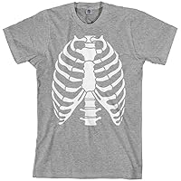 Threadrock Men's Skeleton Rib Cage Halloween Costume T-Shirt