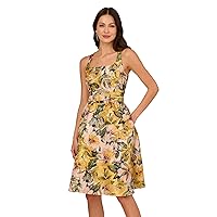 Adrianna Papell Women's Jacquard Midi Dress