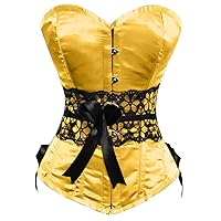 luvsecretlingerie Heavy Duty 26 Double Steel Boned Waist Training Satin Overbust Tight Shaper Corset #8087