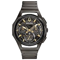 Bulova Mens Chronograph Automatic Watch with Stainless Steel Strap 98A206