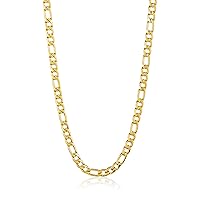 Men's Stainless Steel Figaro Chain Necklace - 24