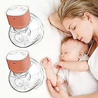 Wearable Breast Pump, Double Pink Breast Pump with 3 Modes & 9 Levels, LCD Display, Ultra-Quiet and Pain Free Portable Breast Pumps