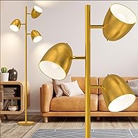 Tree Floor Lamp with 3 Light Bulbs Standing Tall Pole Lamps with Adjustable Metal Heads 65
