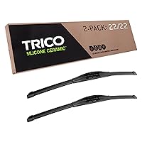 TRICO Silicone Ceramic™ (90-2222) 22 Inch & 22 inch pack of 2 Automotive Replacement Windshield Wiper Blades For my Car, Super Premium All Weather Beam Blade for Select Vehicle Models