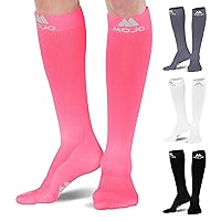 Mojo Premium Compression Socks - 20-30 mmHg Premium Coolmax Support for Enhanced Recovery & Performance - Medical-Grade Socks for Men & Women - Boosts Circulation & Reduces Swelling - 1 Pair