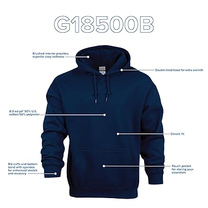 Gildan Youth Hoodie Sweatshirt, Style G18500B