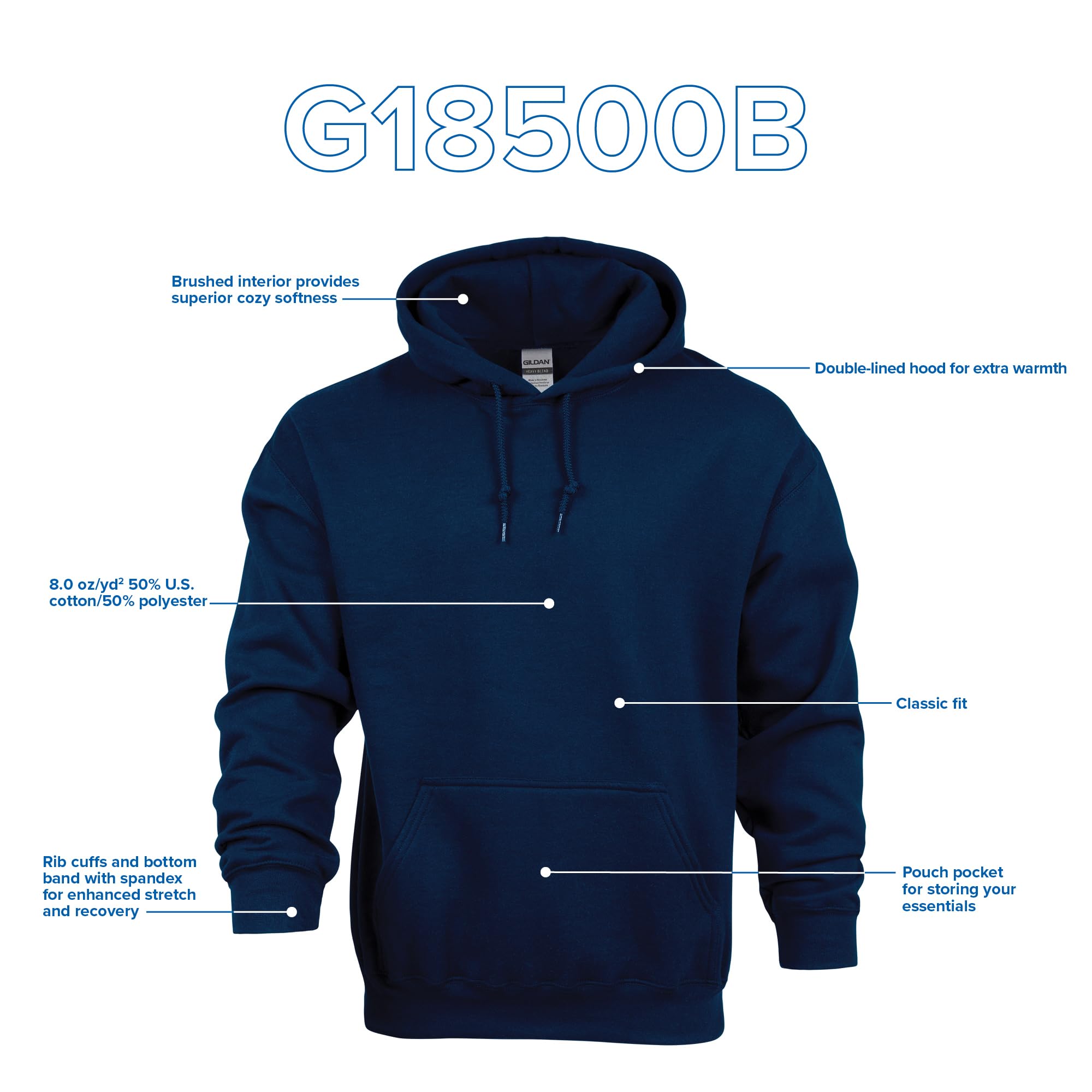 Gildan Kids' Hoodie Sweatshirt, Style G18500b