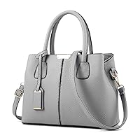 Covelin Women's Top-handle Cross Body Handbag Middle Size Purse Durable Leather Tote Bag