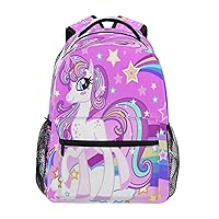 MNSRUU Unicorn Toddler Backpack for Girls Ages 5-12 Child Backpack Unicorn School Bag Pink Bookbag