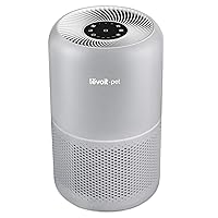 Air Purifiers for Pets in Home Large Room and Bedroom, Efficient Activated Carbon Filter for Hair Dander Odors, Captures Smoke, Dust, Mold, Pollen, Pet Lock, Sleep Mode, Core P350, Grey