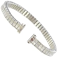 8mm Silver Stainless Steel Fits Speidel Twist-O-Flex Style Ladies Band 738/02Long