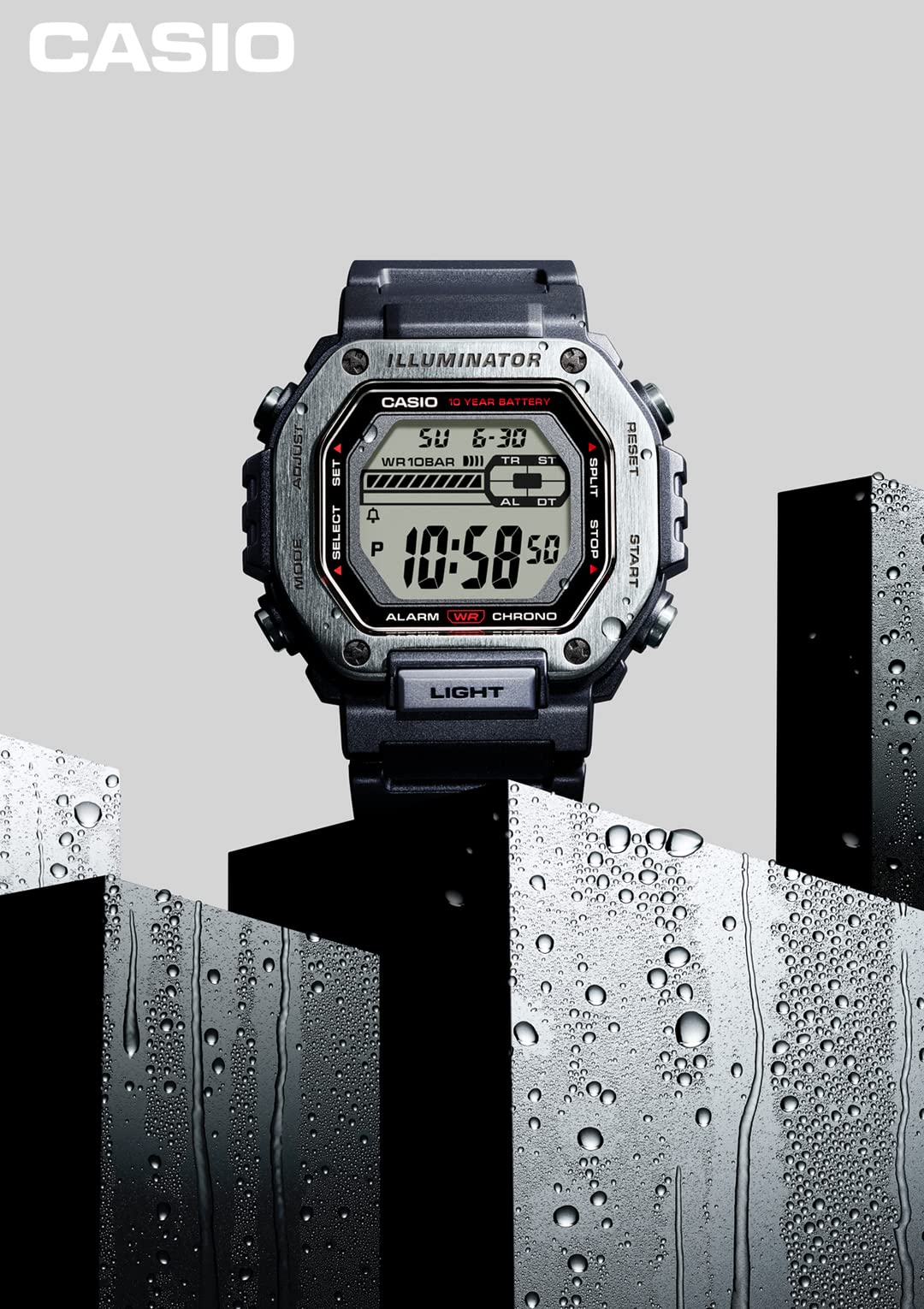 Casio Collection Standard Digital Resin Series Wristwatch (5/10/20 ATM Waterproof)