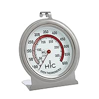 HIC Roasting Oven Thermometer, Large 2.5-Inch Easy-Read Face, Stainless Steel