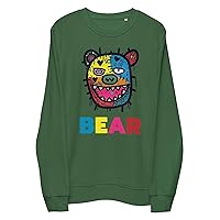 Artsy Bear Sweatshirt Bottle Green L