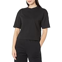 Amazon Essentials Women's Organic Cotton Drop Shoulder Relaxed Boxy Short-Sleeve T-Shirt (Available in Plus Size)