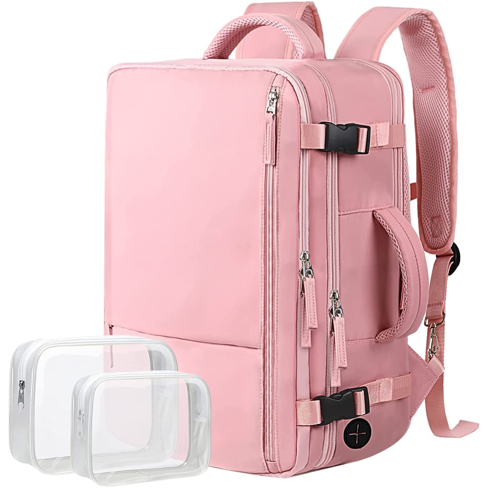 Buy Hanples Travel Backpack for Women as Person Item Flight Approved, 35L  Carry On Backpack, 16 Inch Laptop Backpack, Waterproof Backpack, Hiking  Backpack, Casual Bag (Pink)